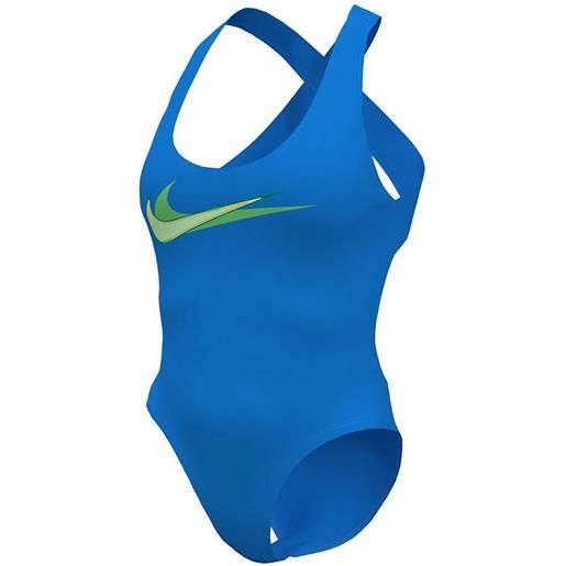 Nike Swim crossback multi logo bikini blu l donna