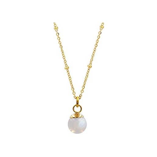 NOBLENATURE noble nature - collezione di gioielli boho, placcati in oro 24 carati, con pietre naturali, gemma cristallo oro, pietra di luna