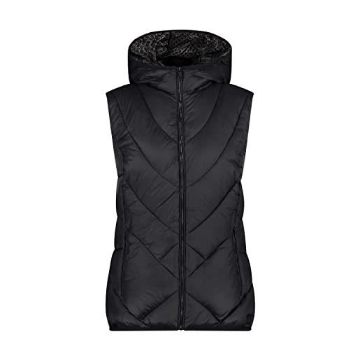 CMP - gilet da donna con cappuccio fisso, campari, 52