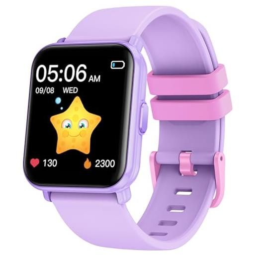 TAOPON smartwatch per bambini orologio fitness tracker: smart watch orologi intelligente per bambini impermeabile ip68 per android ios monitor del sonno cardiofrequenzimetro regalo per bambina ragazzo