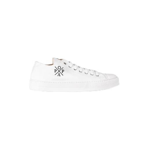 POPA scarpe marca modello minorquina 4p yeico tela bianca, sneaker unisex-adulto, 44 eu