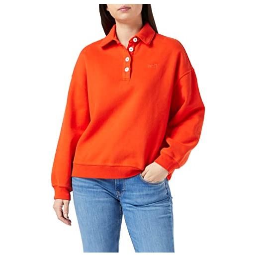 Levi's stevie sweatshirt enamel orange, maglia di tuta donna, enamel orange, xs