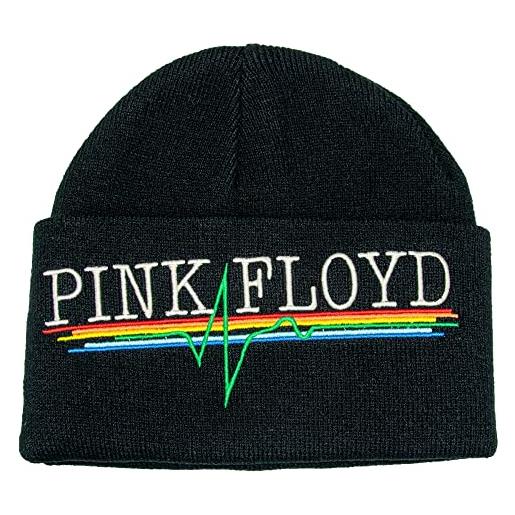 Amplified pink floyd - berretto a forma di cuore, motivo: piramide, colore: nero