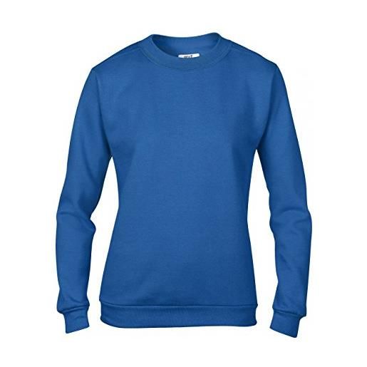 Anvil women's crewneck sweatshirt felpa, royal blue, l donna