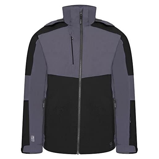 Dare 2b elite emulate - giacca impermeabile da uomo per sport invernali, nero/grigio ebano, l