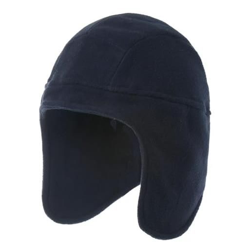 CLoxks cappelli aviatore protezioni per le orecchie in pile polare per cappelli pullover in tinta unita da uomo e da donna per calore e versatilità cappelli rotondi antivento da sci taglia unica blu scuro