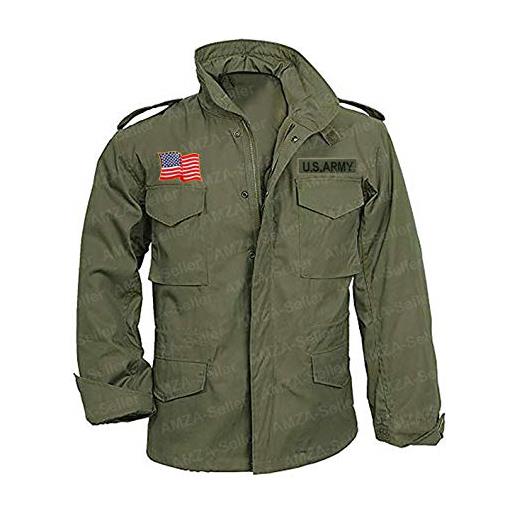 JACKETZONE giacca in cotone john rambo first blood m65 | giacca da campo sylvester stallone us army, verde oliva | giacca in cotone, xxxl