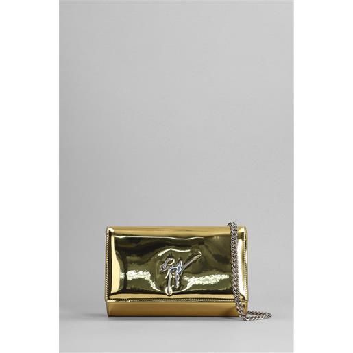 Giuseppe Zanotti pochette cleopatra in pelle oro