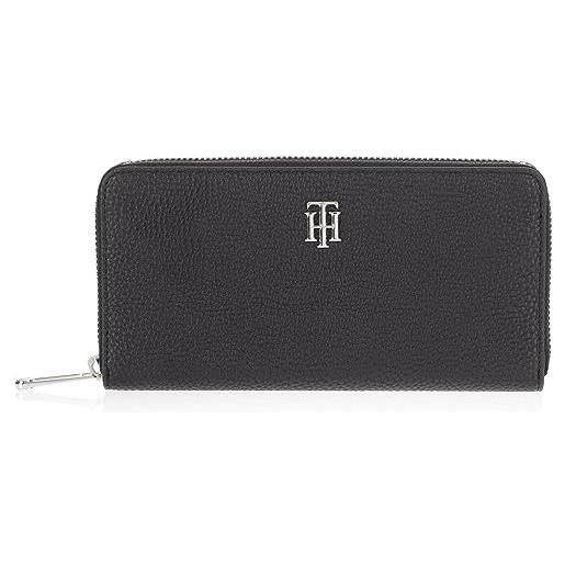 Tommy Hilfiger elemento th, accessori portafogli da viaggio donna, nero, taglia unica