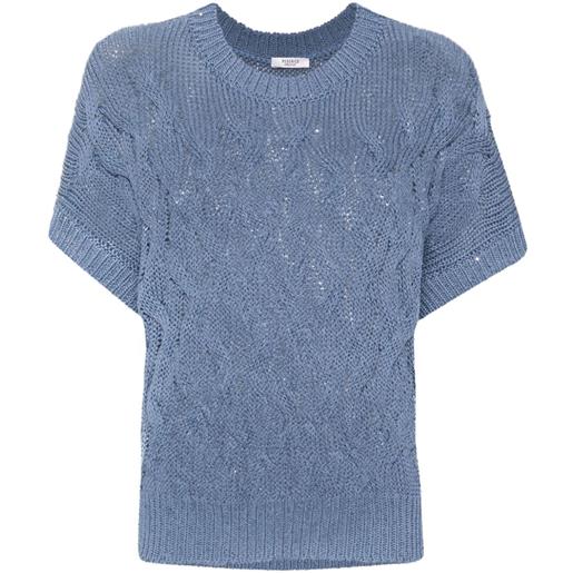 Peserico maglione con paillettes - blu