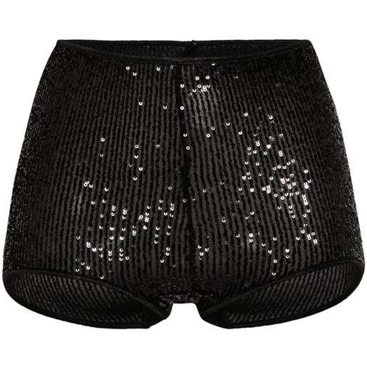 Alchemy shorts con paillettes alchemy x lia aram - nero