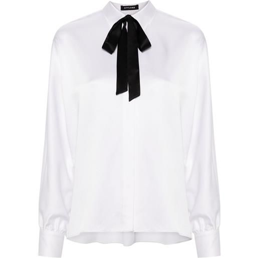 STYLAND camicia con fiocco - bianco