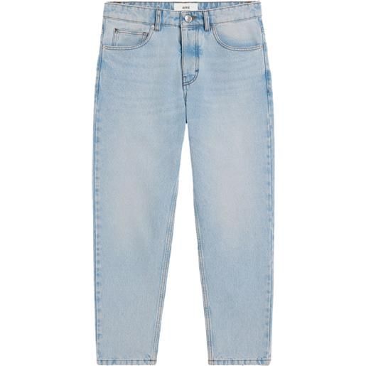 AMI Paris jeans crop a vita bassa - blu