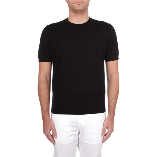Drumohr t-shirt in maglia uomo nero