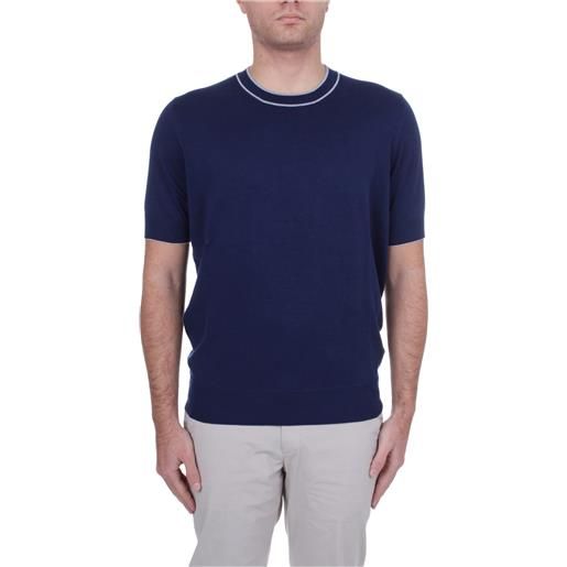 Brunello Cucinelli t-shirt in maglia uomo blu