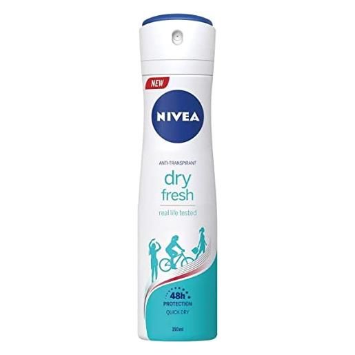 Nivea, deodorante spray da donna, dry fresh, confezione da 6, 150 ml