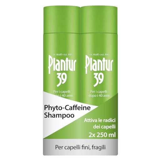 Plantur 39 phyto-caffeine shampoo per capelli fini, fragili | 2 x 250 ml