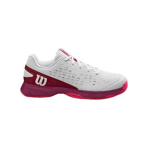 Wilson rush pro jr l, sneaker, white/beet red/diva pink, 27 1/3 eu