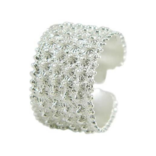 Filu & Trama fede sarda anello sardegna argento a fascia filigrana a pallini misura regolabile (15)