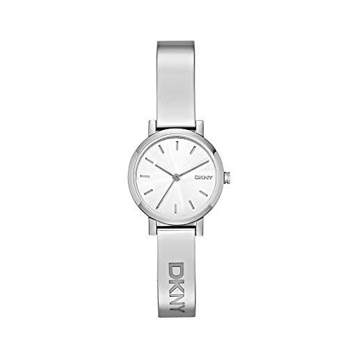 DKNY orologio soho da donna, movimento a tre lancette, cassa in acciaio inossidabile 24 mm con bracciale in acciaio inossidabile, ny2306