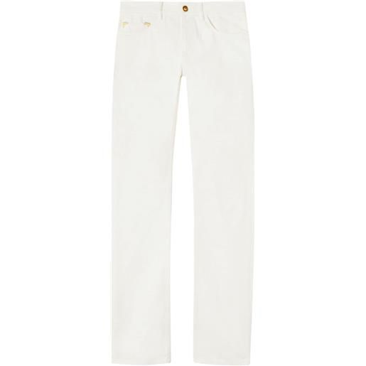 Palm Angels jeans dritti con monogramma - bianco