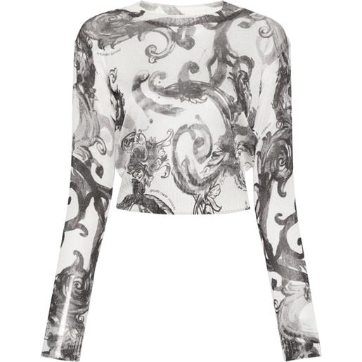 Versace Jeans Couture top watercolour couture - bianco