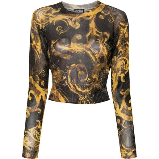 Versace Jeans Couture top watercolour couture - nero