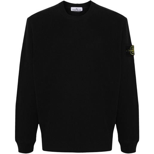 Stone Island felpa con applicazione compass - nero