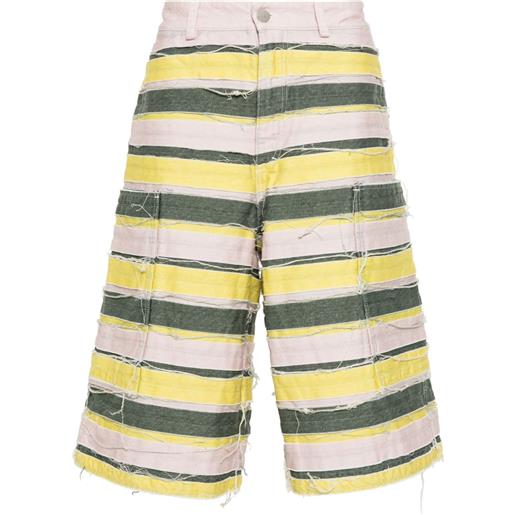 Khrisjoy shorts denim con effetto vissuto - giallo