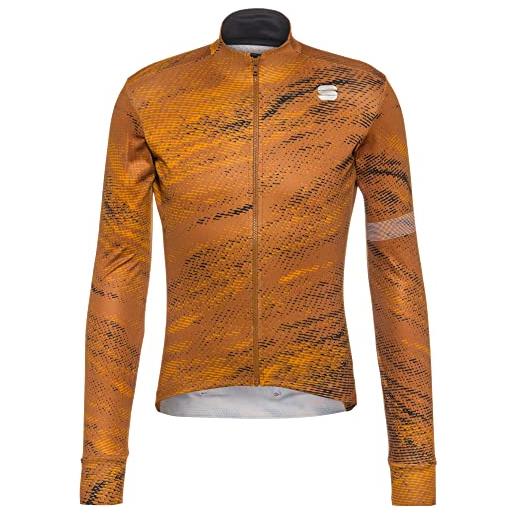 Sportful cliff supergiara thermal jerse t-shirt, leather golden oak black, xxl uomo