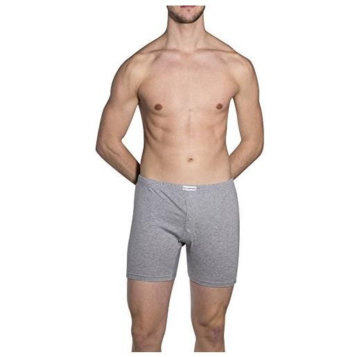 OLIMPIA n. 6 boxer uomo art. 355/357 dalla 3 alla 8, bianco - grigio - nero - blu (grigio, 5)