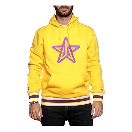 Champion hooded sweatshirt uomo lco/pil 215450ys011 giallo tg. M