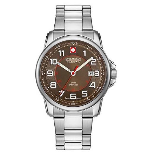Swiss Gear orologio analogico al quarzo unisex adulti con cinturino in acciaio inossidabile 06-5330.04.005