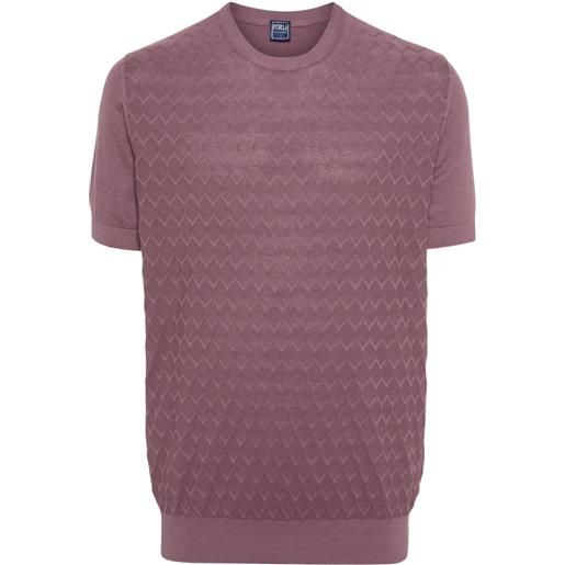 Fedeli t-shirt con motivo geometrico - viola