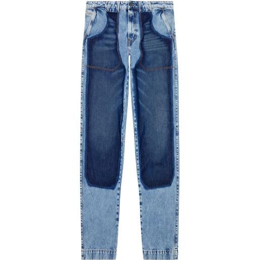 Diesel jeans affusolati a vita media - blu