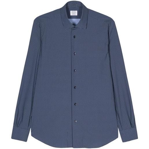 Mazzarelli camicia con stampa geometrica - blu