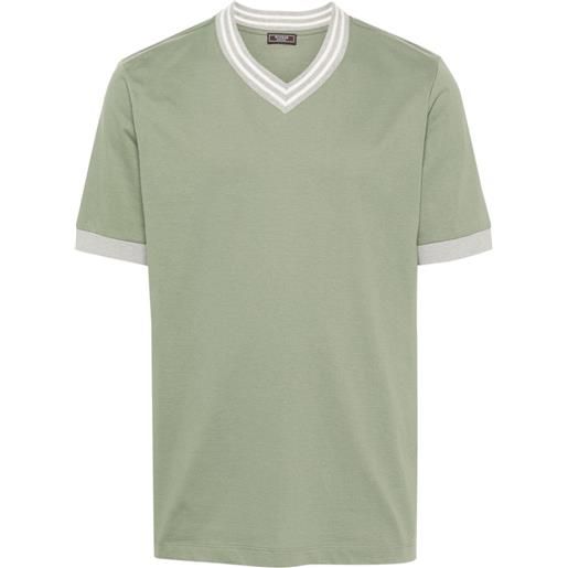 Peserico t-shirt con scollo a v - verde