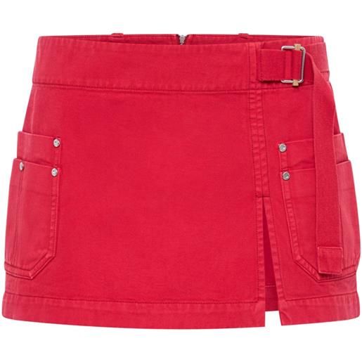 Dion Lee minigonna apron a portafoglio - rosso