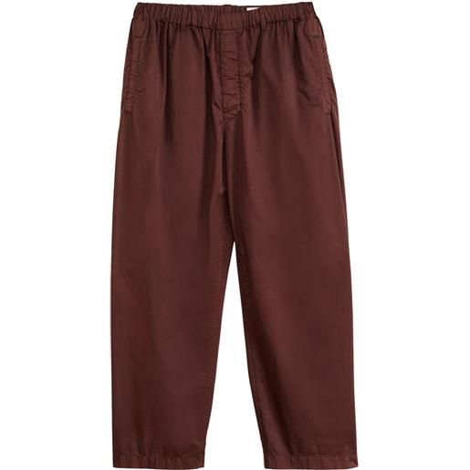 LEMAIRE pantaloni crop con vita elasticizzata - rosso