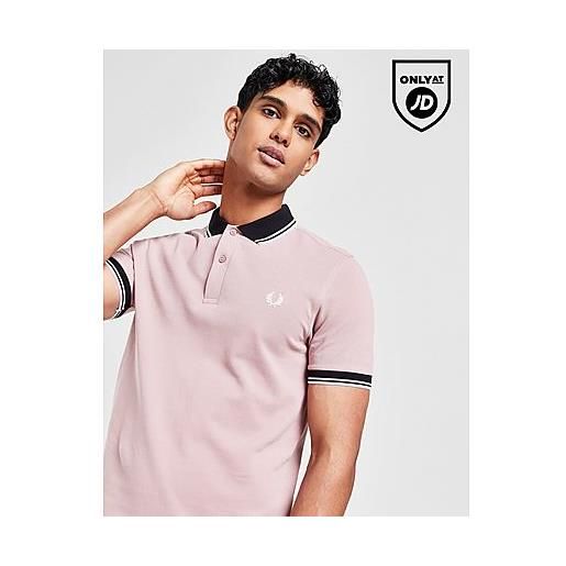 Fred Perry contrast collar polo shirt, pink