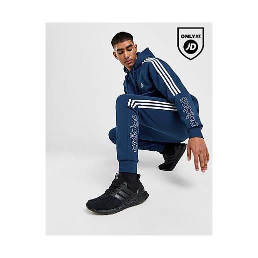 Adidas 3-stripes fleece tracksuit, blue