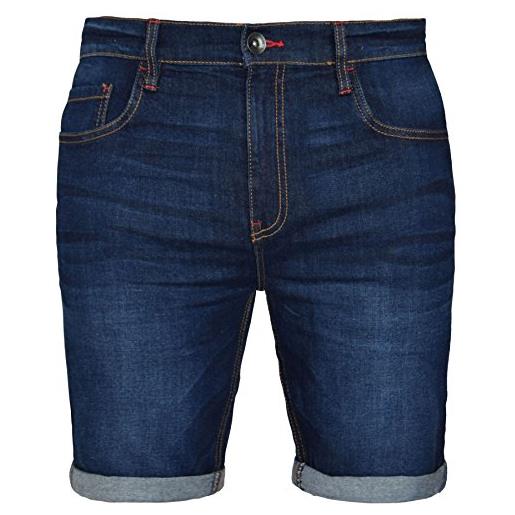 westAce pantaloncini chino da uomo, slim fit, in cotone, elasticizzati, estivi, casual, blu scuro - denim, 40w