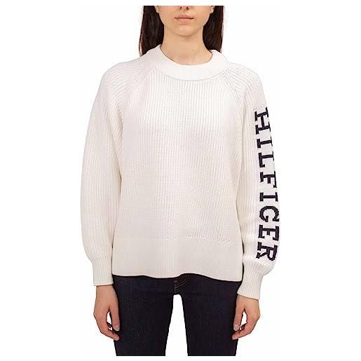 Tommy Hilfiger - maglione donna con maniche a raglan e logo - taglia xs