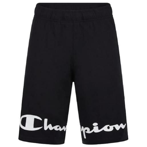 Champion legacy authentic pants pro jersey split logo bermuda pantaloncini, nero, l uomo