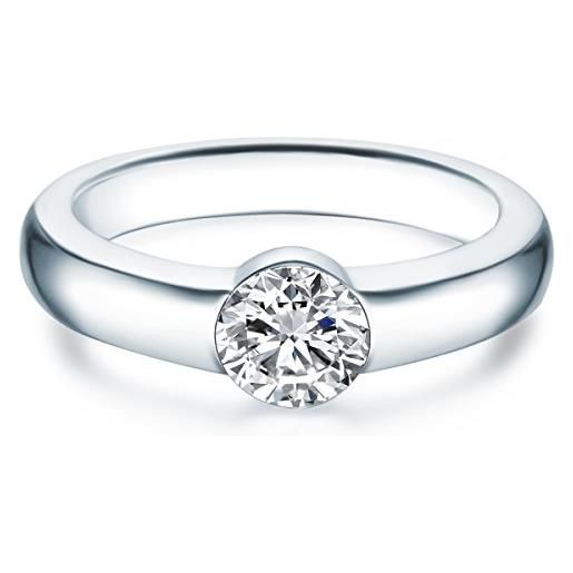 Trilani tresor 1934 anello a fascia da donna in argento sterling 925 con ornato con cristalli swarovski ®