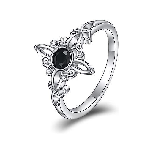 HUKKUN anello da strega argento 925 celtico strega nodo anello streghe gioielli regali da donna
