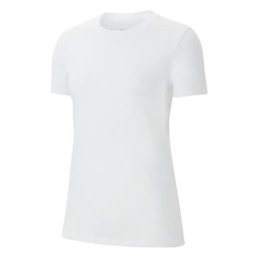 Nike park20, maglietta donna, bianco nero, xl