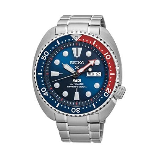 Seiko orologio prospex padi automático diver's 200m acero azul rojo srpe99k1, cinturino, bracciale
