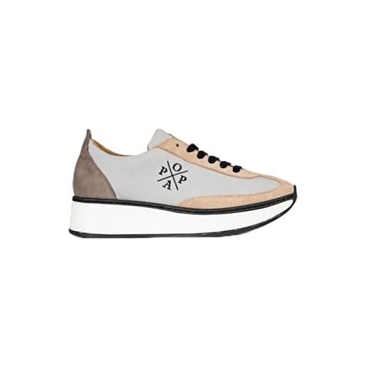 POPA scarpe marca modello sportivi 4p grigio, sneaker unisex-adulto, 38 eu
