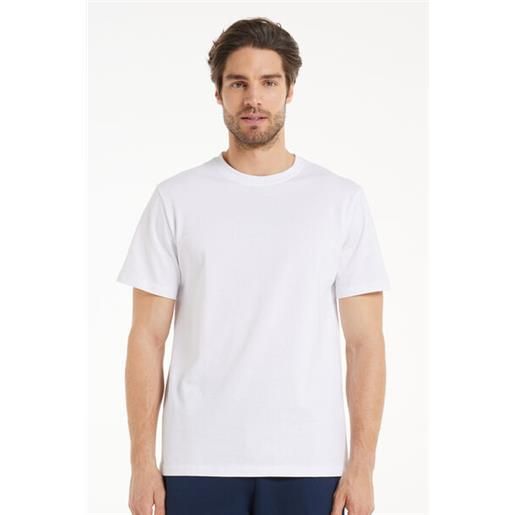 Tezenis t-shirt in 100% cotone a girocollo uomo bianco
